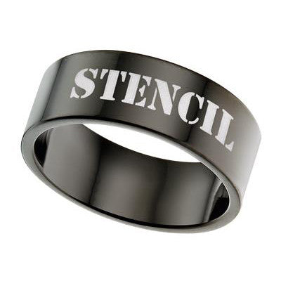 Irony Glossy Stencil Ring