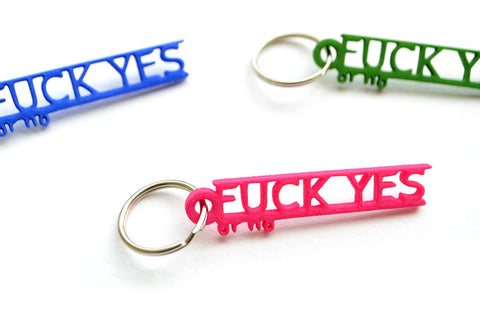 Fuck Yes or No key chain